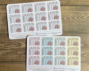 Mini Weekly Headache Tracker - Mental Health Planner Stickers -  Background Color Options - 1.3in Width