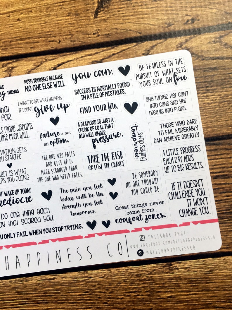 Motivational Quote Planner Stickers image 3