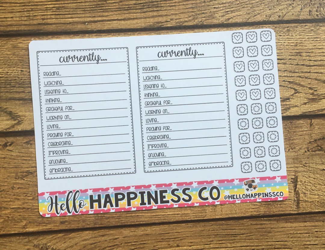 Currently Planner Stickers - Etsy