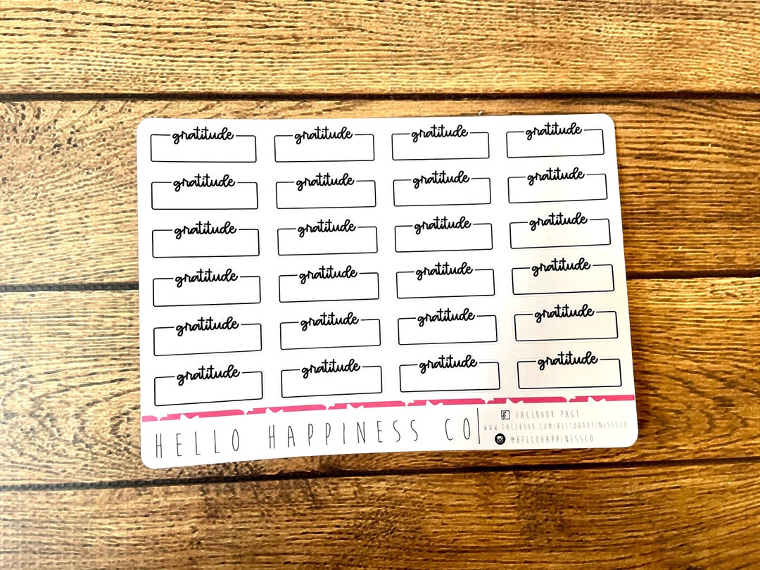Task Script Sticker Script Gratitude Task Boxes - Hand Lettered Planner Stickers - Multiple ...