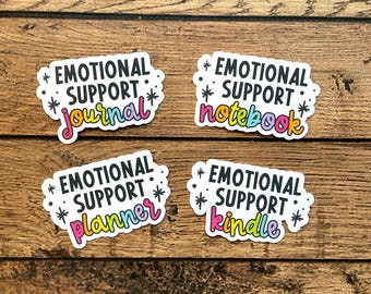 Emotional Support Die Cut Vinyl Sticker -  Holographic & Glossy Overlay Options Available - You Choose Your Sticker