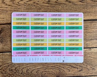 Custom Header Planner Stickers - Many Color Options