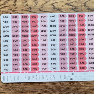 Uurplannerstickers - Aanpasbaar - Veel kleuropties