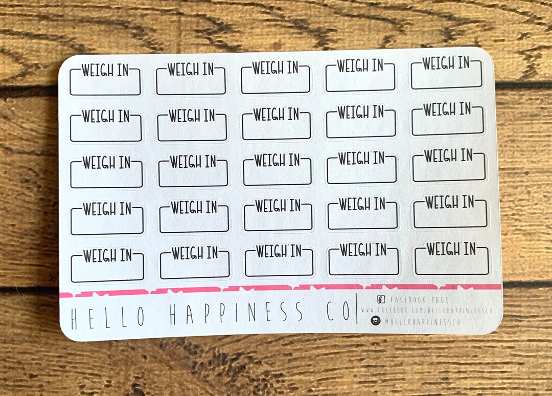 Weigh in Task Boxes - Mini - Hand Lettered Planner Stickers - Etsy