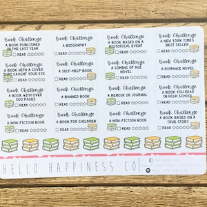 Bookworm Challenge Planner Stickers