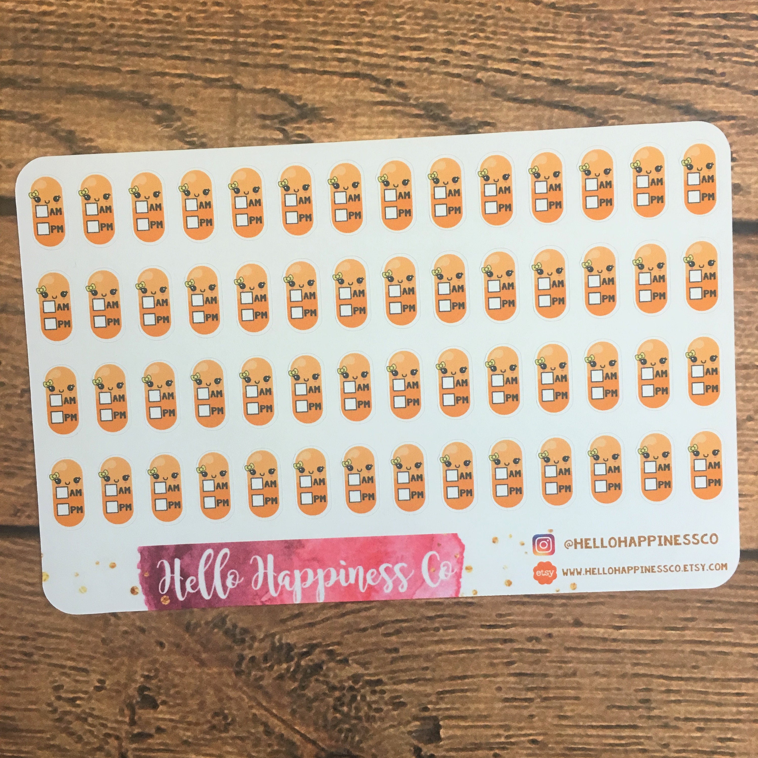 Kawaii Medication Stickers Pill Tracking Stickers Capsule | Etsy