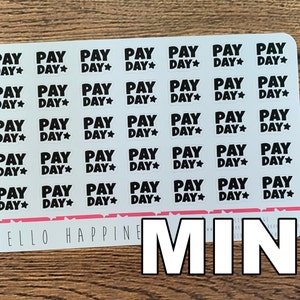 Naklejki MINI Pay Day Chunky Typography Planner