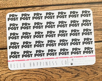 PR Post Typography Planner Stickers