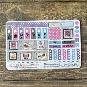 Fantasy Book Stamps - Hobonichi Weeks Sticker Kit - Weekly Kit - Gifts for Booklovers