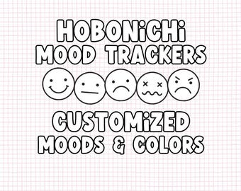 Customized Hobonichi Weeks Moods - .25in - Choose Five Moods & Five Colors