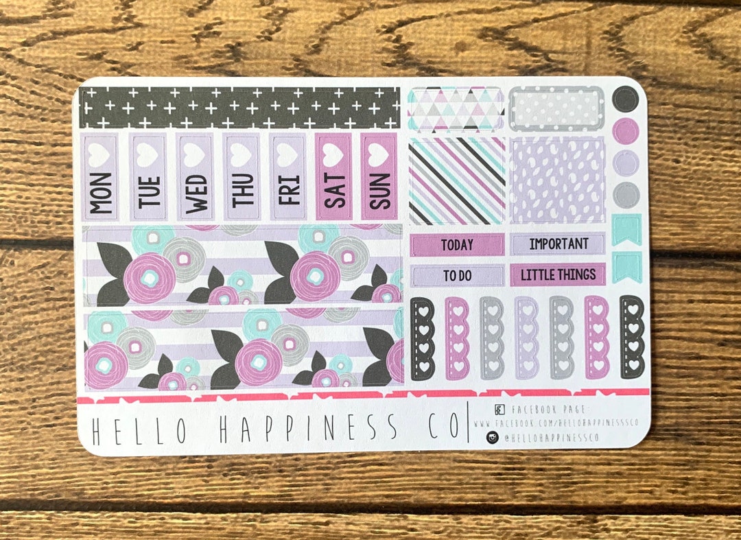 Hobonichi Weeks Mini Kit Purple Floral - Etsy