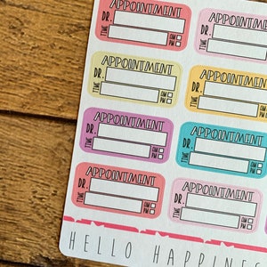 Doctor Appointment Doodle Planner Stickers - Hand Lettered - Many Color ...