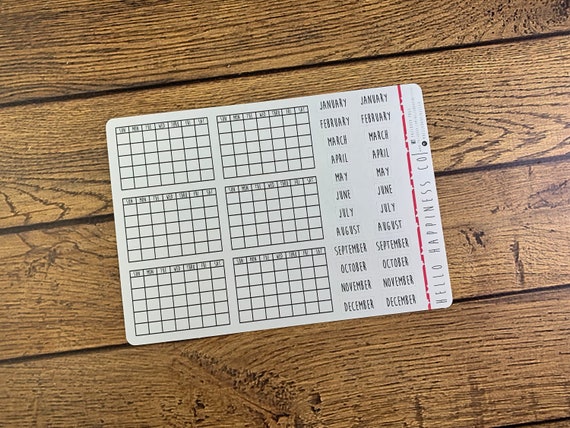 Blank Calendars for Bullet Journals - Sunday Start