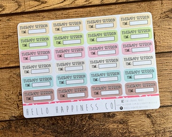 Doodle Therapy Planner Stickers - Stackable  - Hand Lettered  - Many Color Options