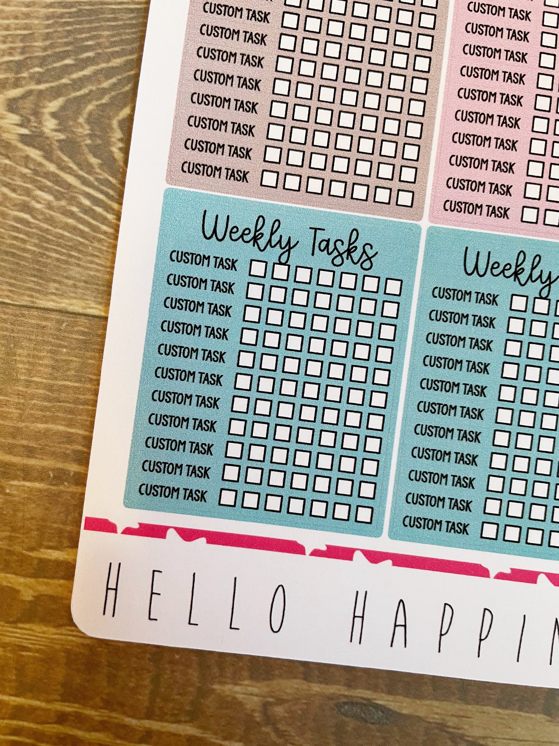 Customizable Weekly Task Trackers Planner Stickers Many - Etsy