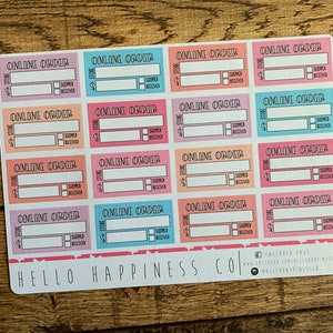 Doodle plannerstickers online bestellen - handgeletterd - veel kleuropties - meerdere maten beschikbaar
