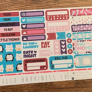 Mini Weekly Kit Planner Stickers -  Frozen
