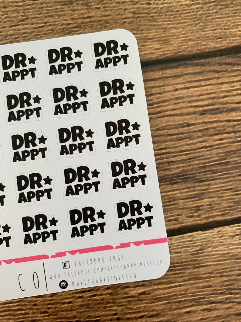 MINI Doctor Appointment Chunky Typography Planner Stickers - Etsy