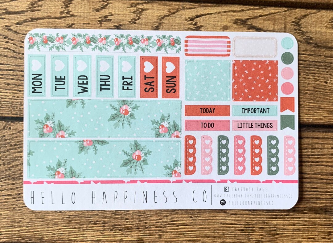 Hobonichi Weeks Mini Kit - Christmas Hollies - Etsy