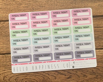 Physical Therapy Planner Stickers  - Many Color Options- Multiple Sizes Available