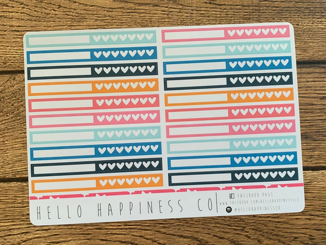Hobonichi Weeks Heart Habit Tracker Planner Stickers - Many Color ...
