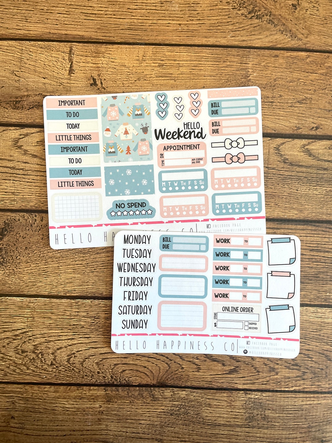 Newly Reformatted - Mini Weekly Kit Planner Stickers - Winter Sweaters ...