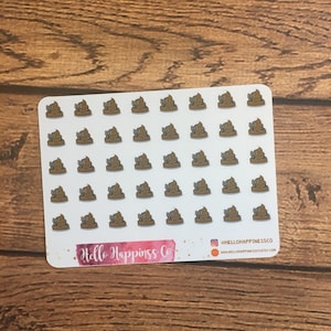 MINI Poop Stickers Planner Stickers