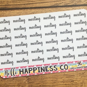Meeting Script Planner Stickers
