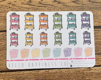 Doodle Planner Carts Planner Stickers