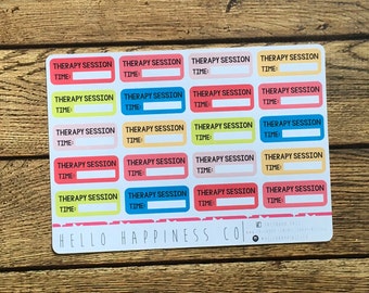 Therapy Planner Stickers - Many Color Options