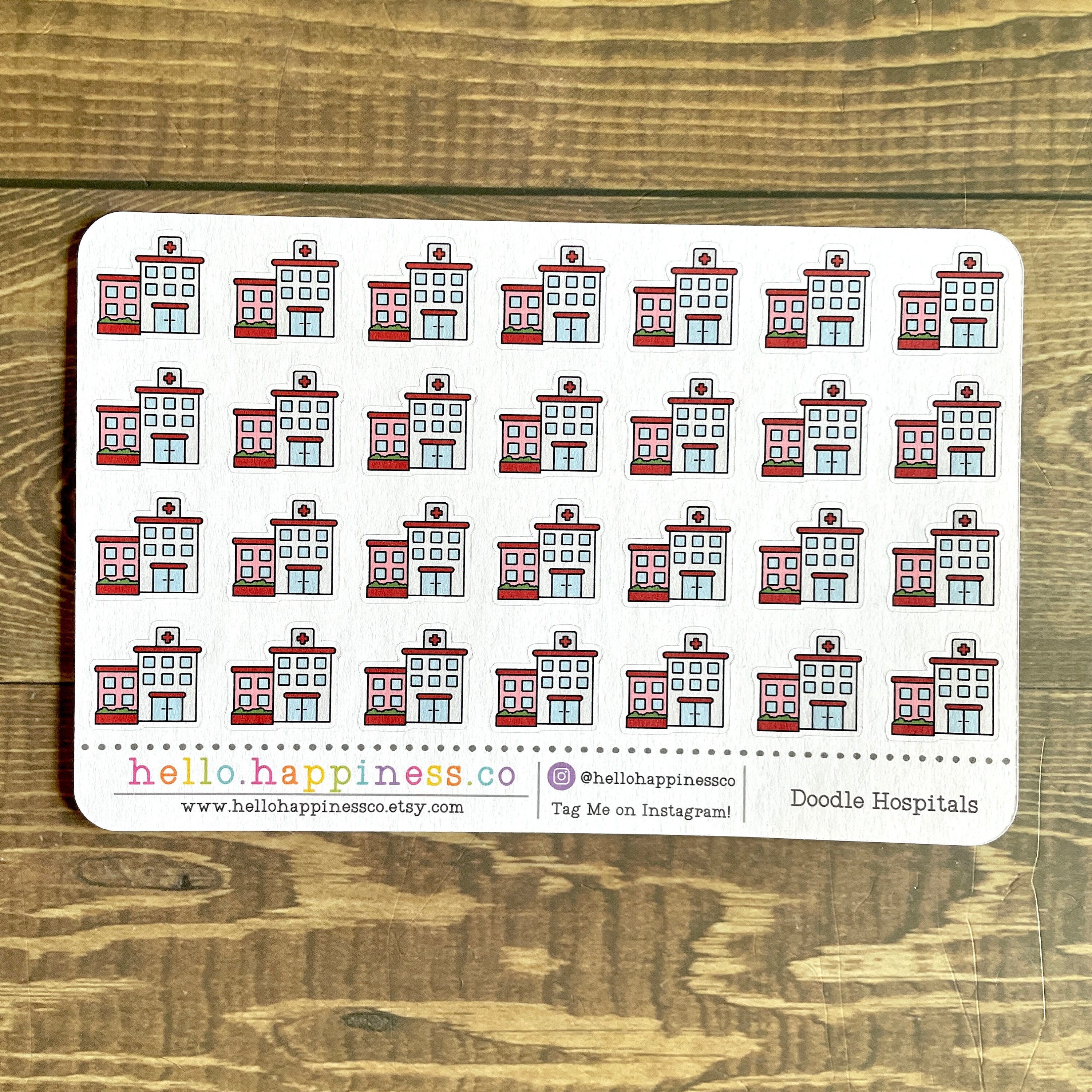 Doodle Hospital Planner Stickers - Handdrawn Planner Stickers - Etsy