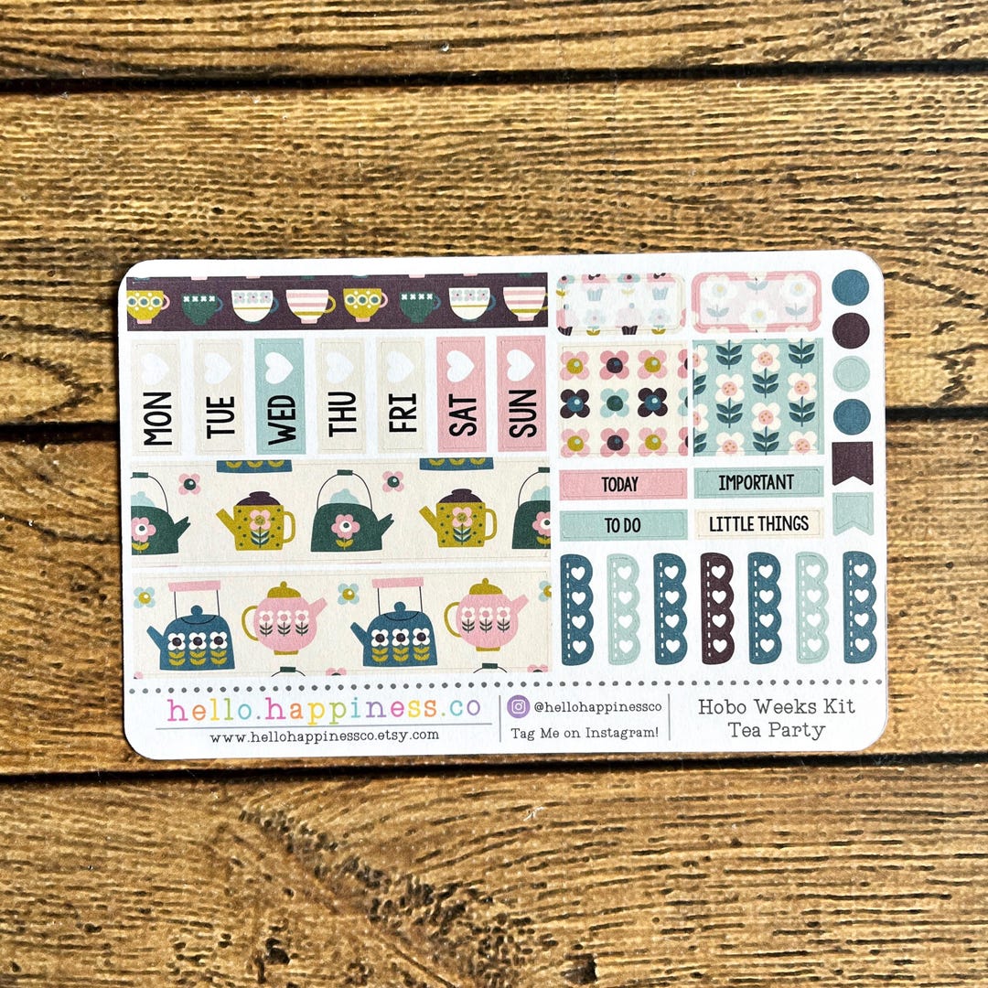 Hobonichi Weeks Mini Kit - Tea Party - Etsy