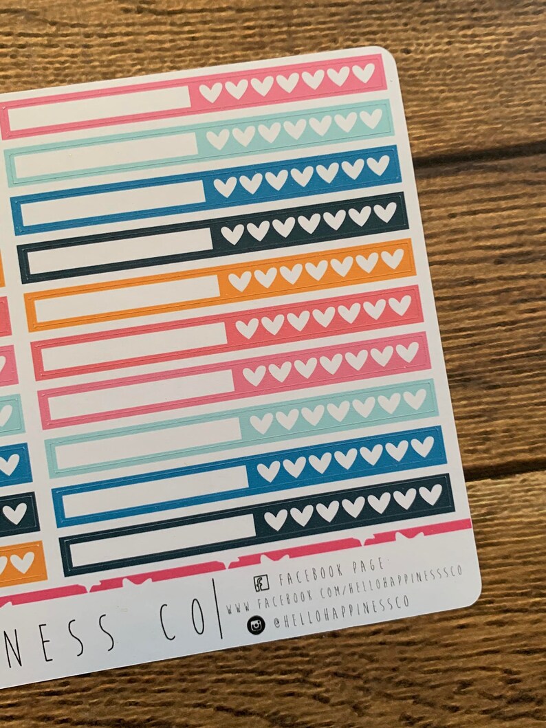 Hobonichi Weeks Heart Habit Tracker Planner Stickers Many | Etsy