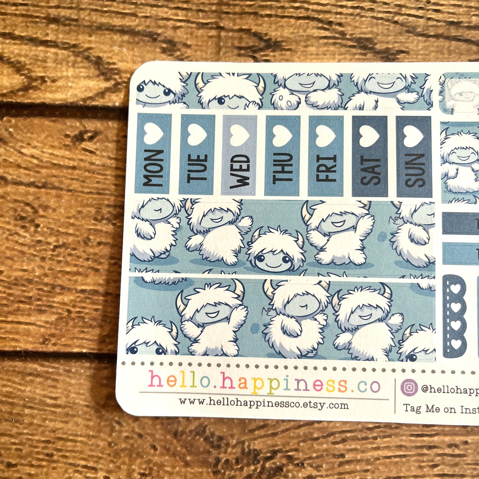 Yeti - Hobonichi Weeks Sticker Kit - Weekly Kit - Gifts for Planners - Etsy