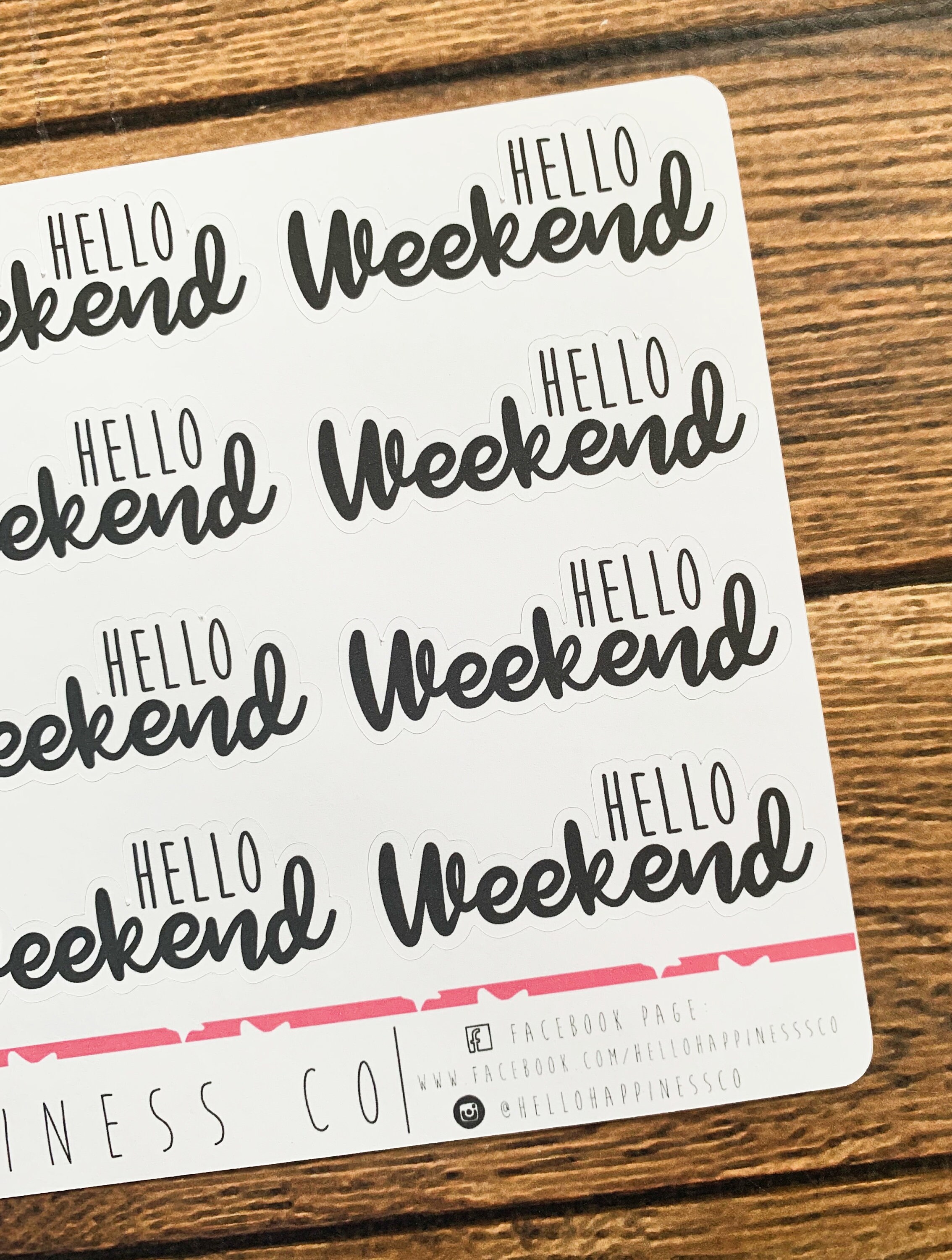 Good Weekend Stickers Small Hello Weekend Typography Planner Stickers - Etsy