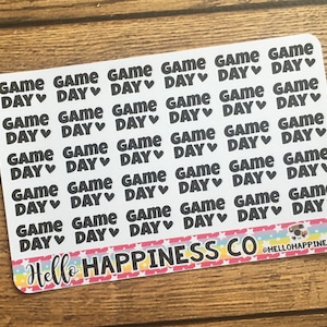 Game Day Planner Stickers