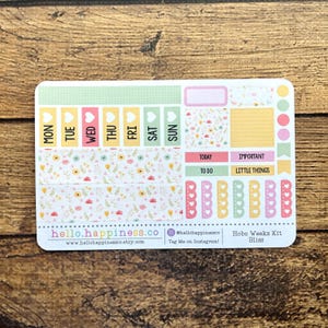 Floral Hobonichi Weeks Sticker Kit - Bliss Weekly Planner