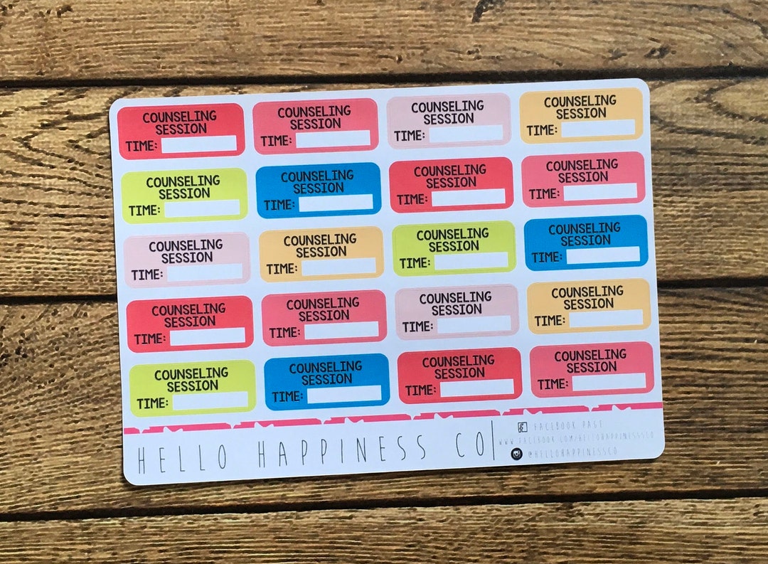 Counseling Stickers - Many Color Options - Etsy