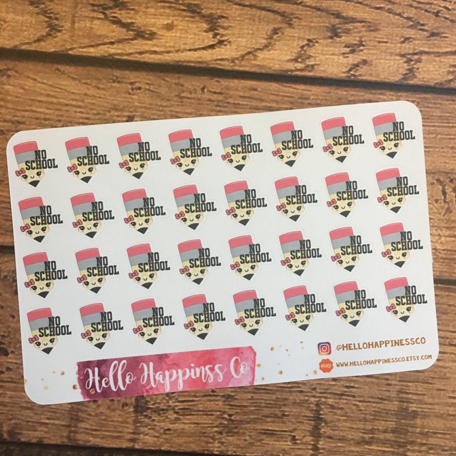 Kawaii No School Planner Stickers - Etsy