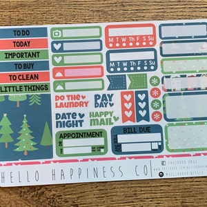 Mini Wekelijkse Kit Planner Stickers - Winter Village