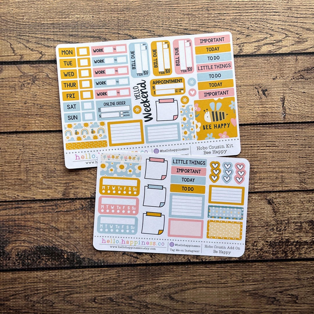 Hobonichi Cousin Mini Weekly View Kit - Bee Happy - Gifts for Planners ...
