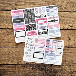 汎用ミニウィークリーキットプランナーステッカー - ゲーマーガール - ステッカー幅1.5インチ - プランナーへのギフト