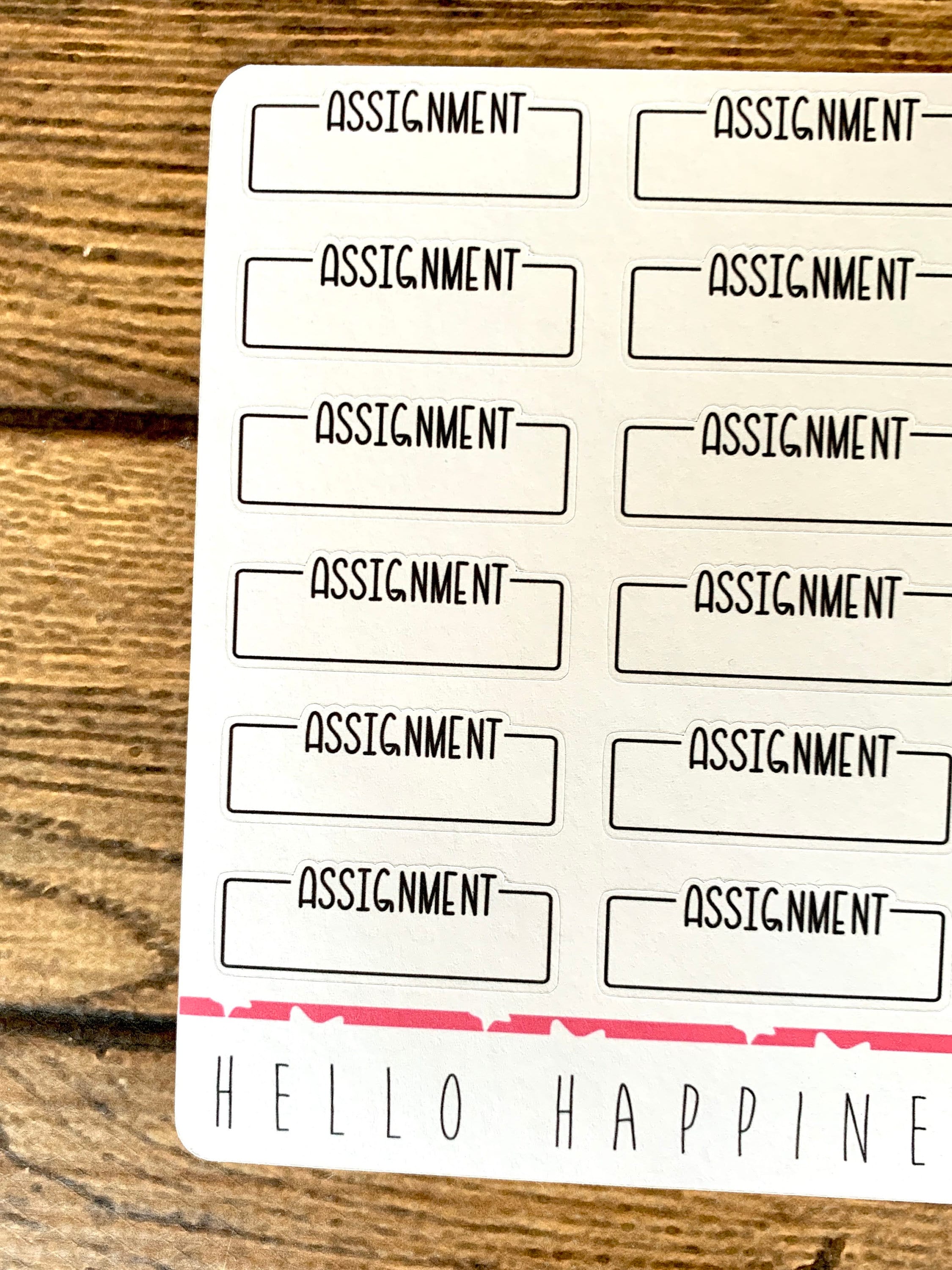 Assignment Task Boxes College Planner Stickers - Etsy