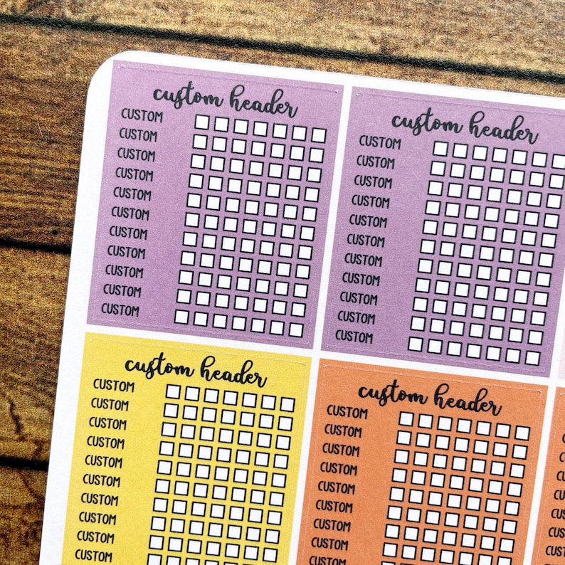 Mini Customized Daily Task Trackers - Planner Stickers - 1.3 Inches ...