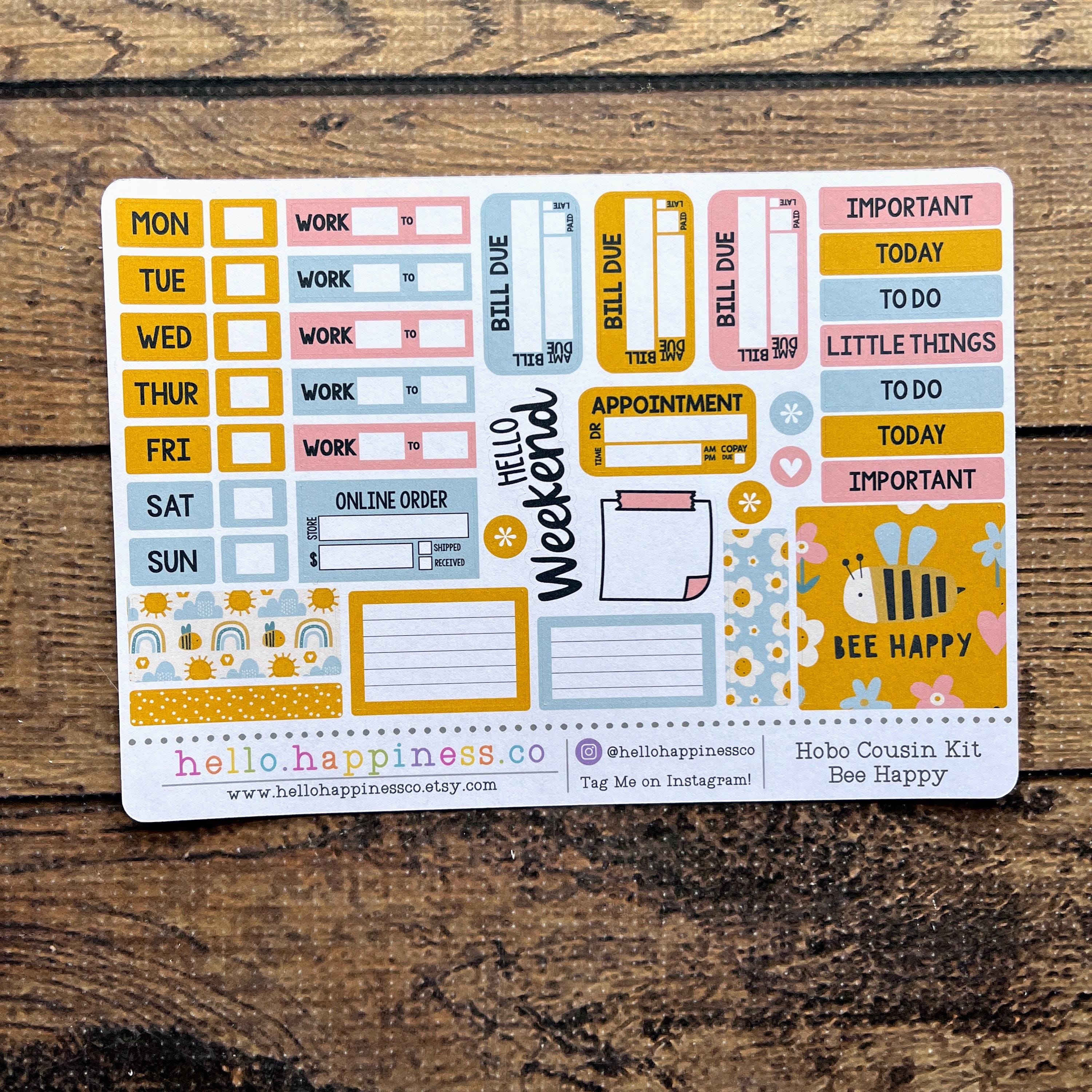 Hobonichi Cousin Mini Weekly View Kit - Bee Happy - Gifts for Planners ...