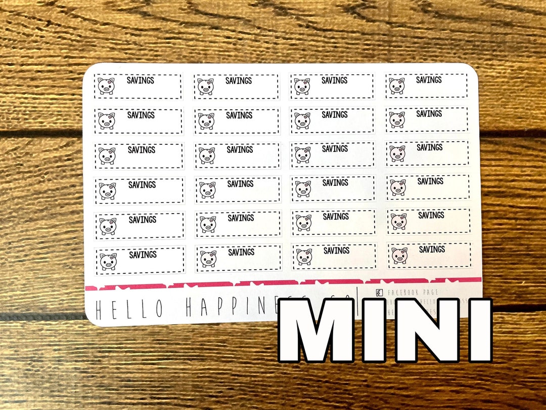 Small Save Sticker Mini Savings Tracking Planner Stickers - Etsy