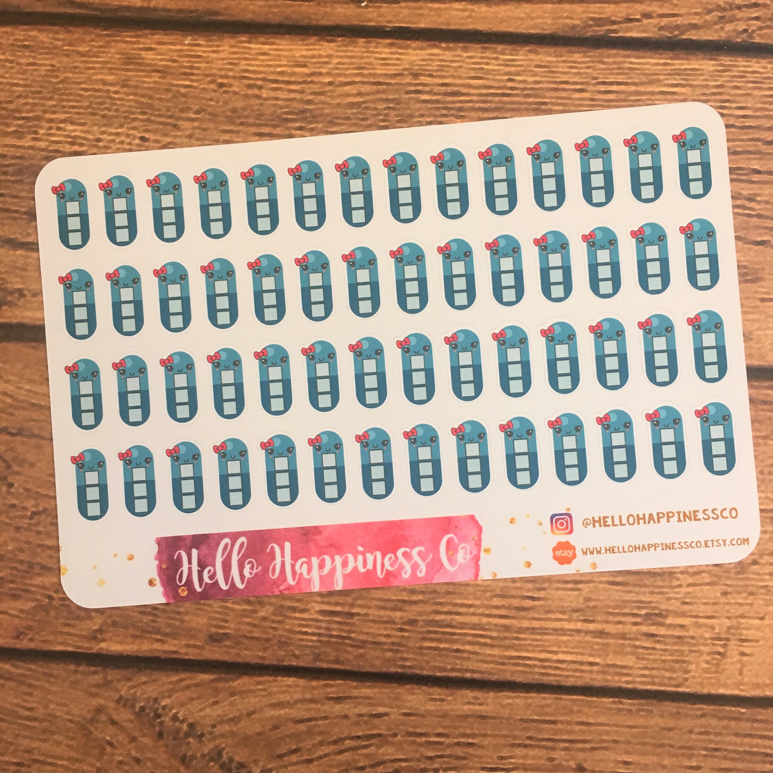 Kawaii Medication Stickers Pill Tracking Stickers Capsule | Etsy