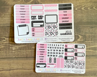 Wonderland222 A6 Monthly or Weekly Planner Kit - You Choose Your Kit - Tossed Cows - NEWLY REVISED