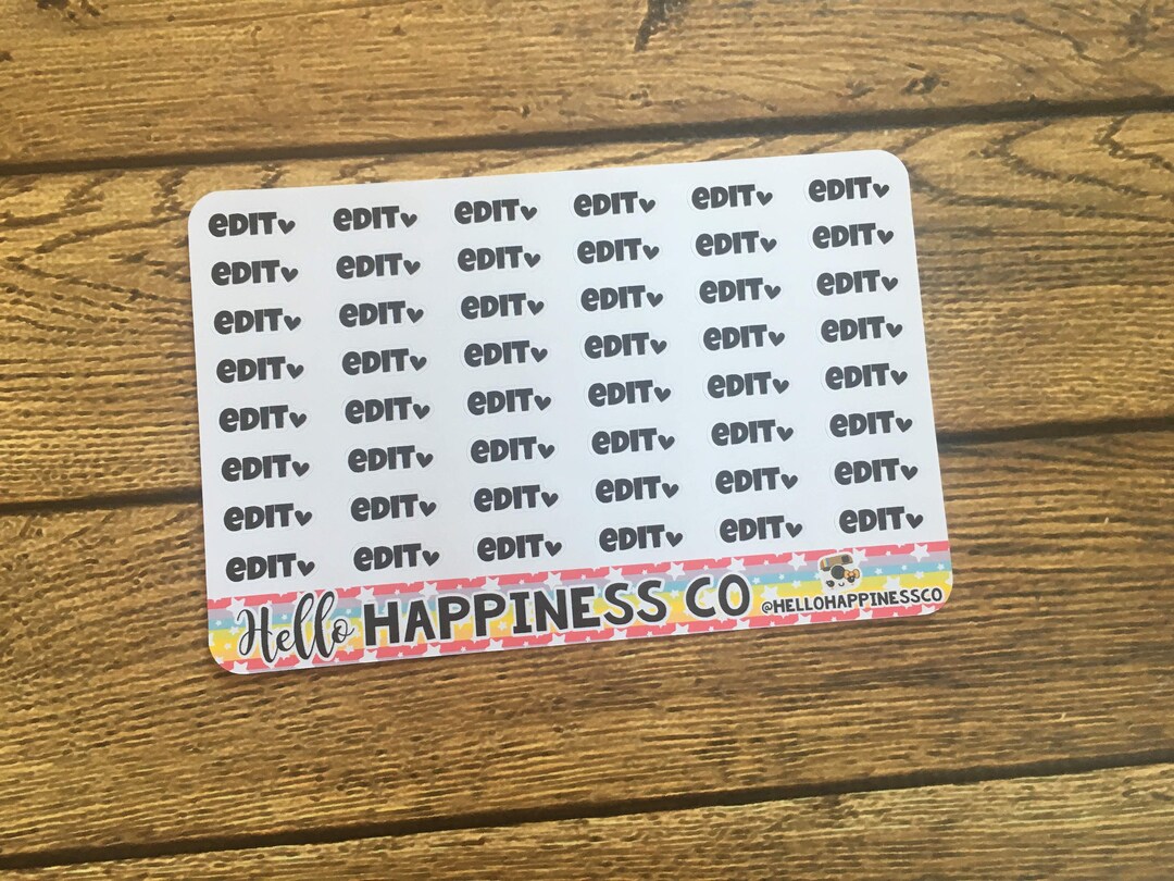 Edit Planner Stickers - Etsy