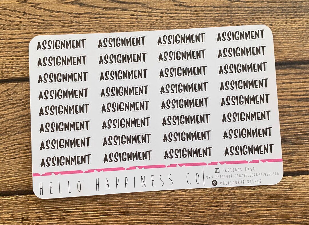 Assignment Planner Stickers - Etsy